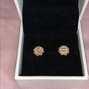 Pandora flower studs